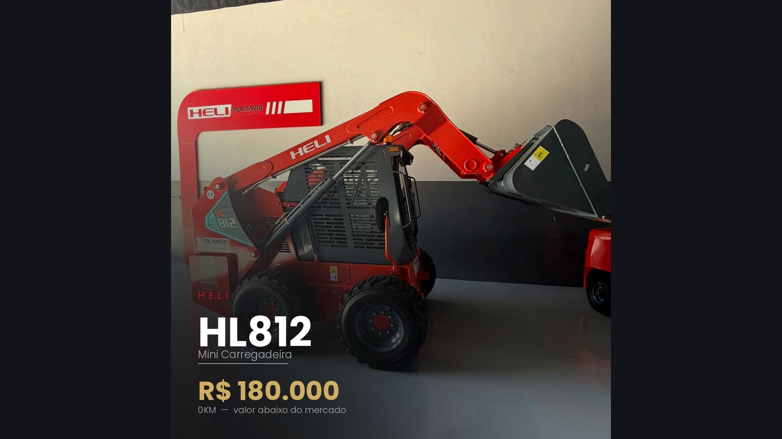 Mini Carregadeira Heli HL812 — miniatura real 2